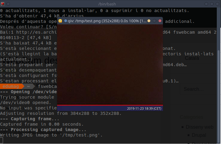 Capturar WebCam desde consola